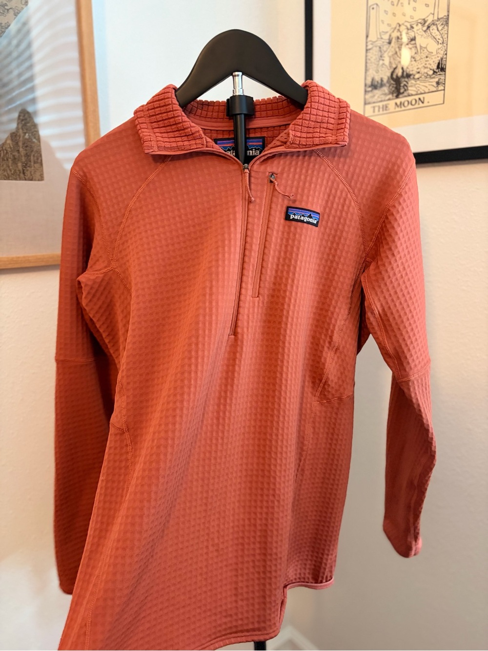 Patagonia Women’s Quarter-Zip Waffle Fleece Jacket - Rust